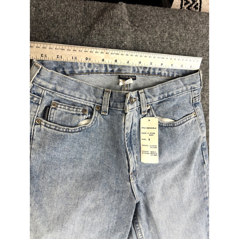 Boston Proper Jeans Womens 2S Bootcut Light Wash NWT Stretch Denim Y2K - Picture 5 of 12